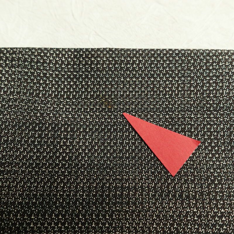 紬 付下げ風 正絹 風景柄 菖蒲 袷仕立て 茶_画像30