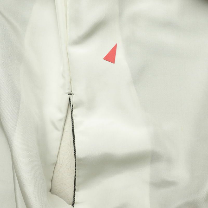 紬 付下げ風 正絹 風景柄 菖蒲 袷仕立て 茶_画像31