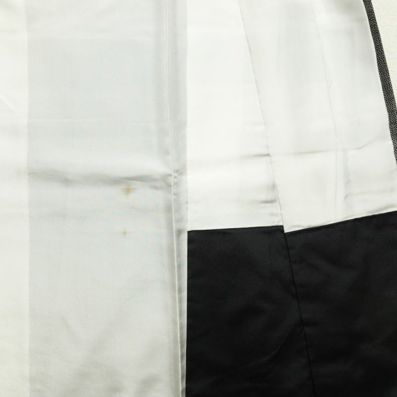 紬 付下げ風 正絹 風景柄 菖蒲 袷仕立て 茶_画像33