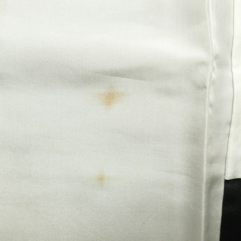 紬 付下げ風 正絹 風景柄 菖蒲 袷仕立て 茶_画像34