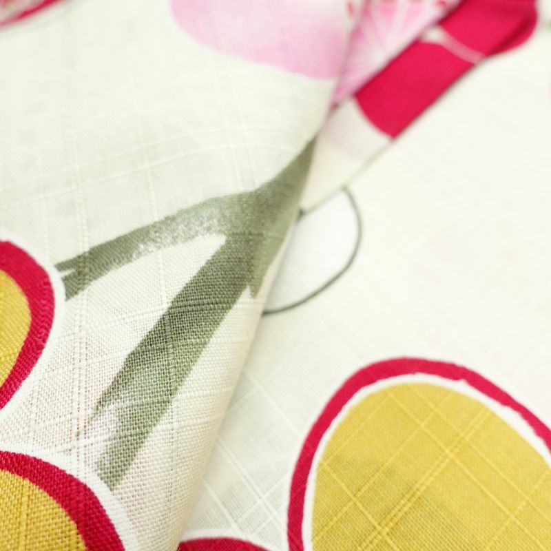 新品 浴衣 女性用 綿 梅づくしピンク_画像5