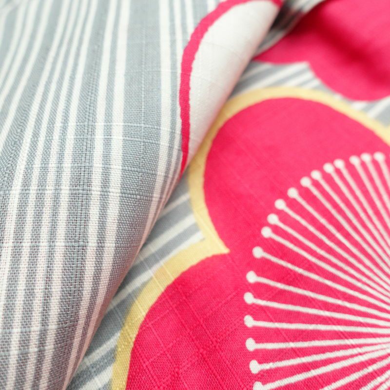 新品 浴衣 女性用 綿 梅グレー_画像5