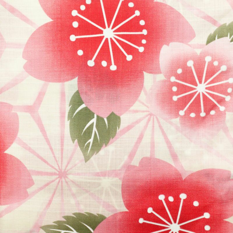 新品 浴衣 女性用 綿 桜麻の葉ももいろ_画像4