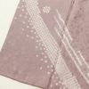 付け下げ しつけ糸付き 絞り 正絹 刺繍 古典柄 袷仕立て 紫・藤色_画像6