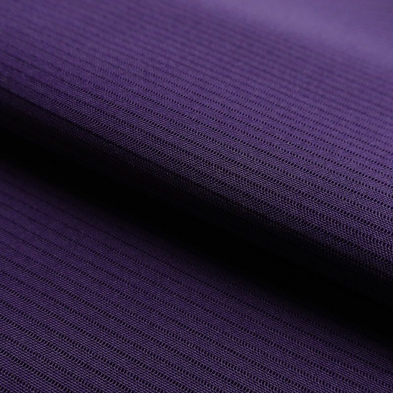 盛夏 絽 色無地 正絹 良品 一つ紋付き 背伏せ付き 無地 単衣仕立て 紫・藤色_画像31