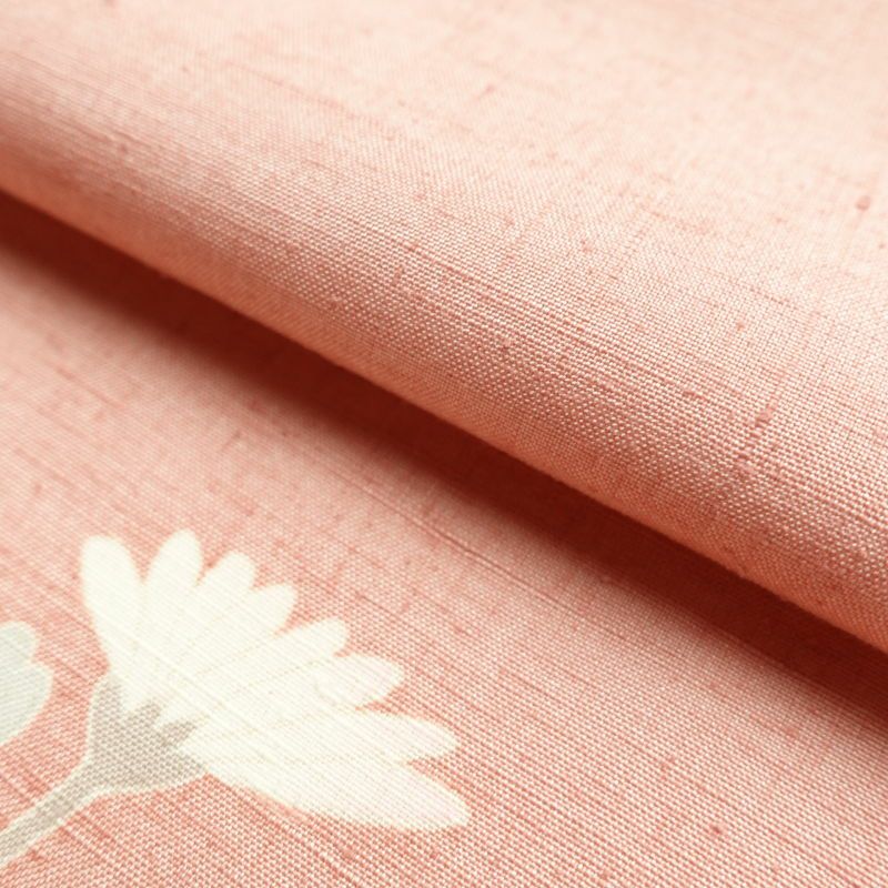 単衣 本加賀友禅 畠山登 付下げ 紬地 落款入り 正絹 花柄 単衣仕立て ピンク_画像35