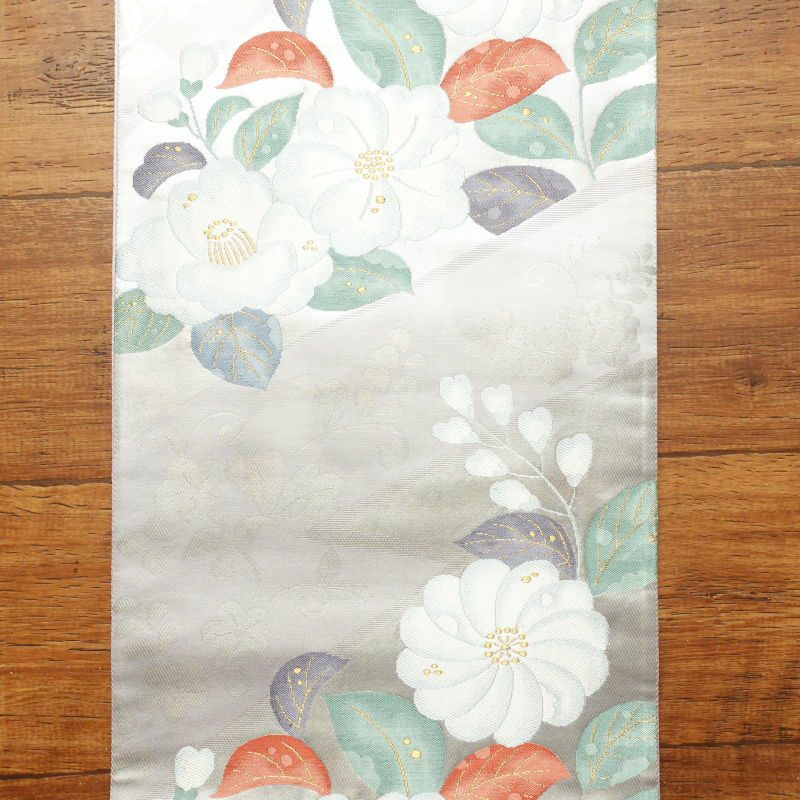 袋帯 六通柄 美品 フォーマル用 正絹 花柄 紫・藤色_画像11