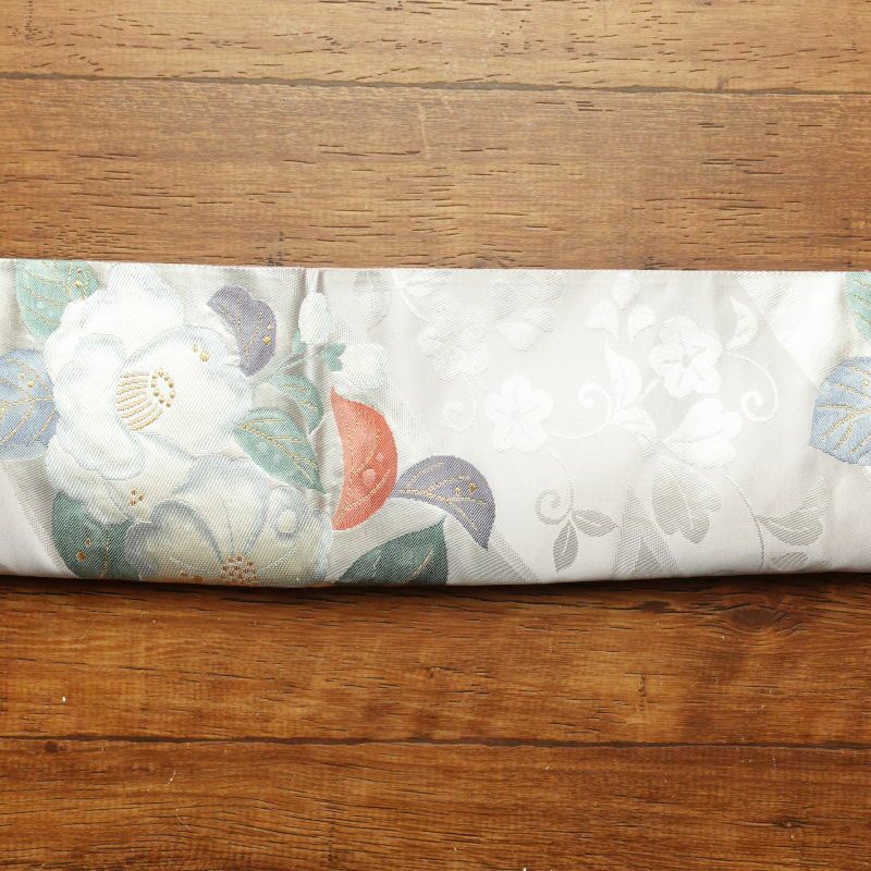 袋帯 六通柄 美品 フォーマル用 正絹 花柄 紫・藤色_画像19