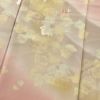 訪問着 一つ紋付き 正絹 刺繍 共八掛 金彩 木の葉・植物柄 袷仕立て 小豆・エンジ_画像5