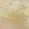 訪問着 一つ紋付き 正絹 刺繍 共八掛 金彩 木の葉・植物柄 袷仕立て 小豆・エンジ_画像6