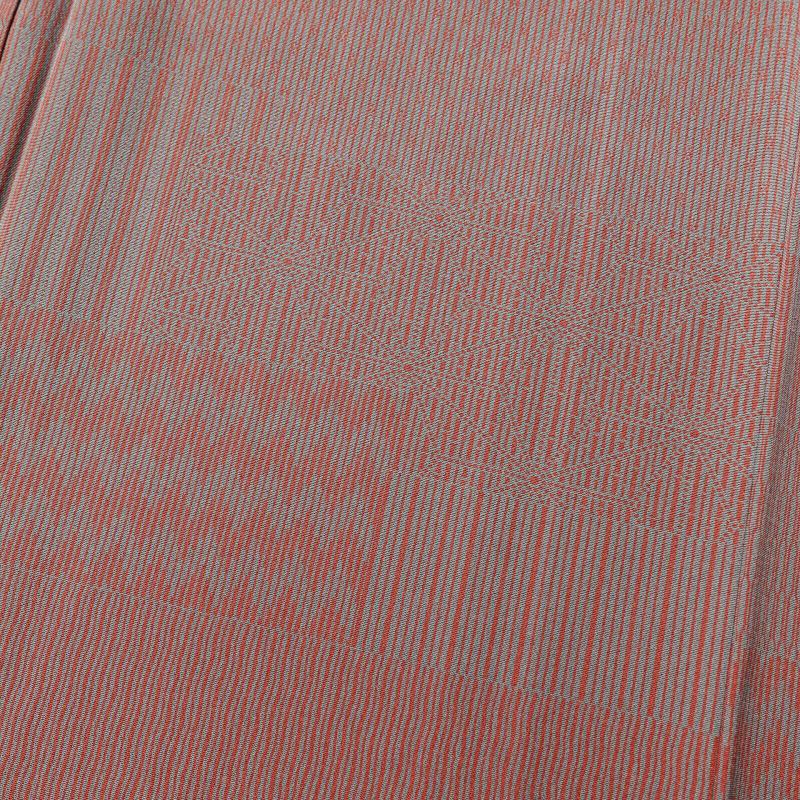 小紋 美品 正絹 幾何学柄・抽象柄 袷仕立て 小豆・エンジ_画像6