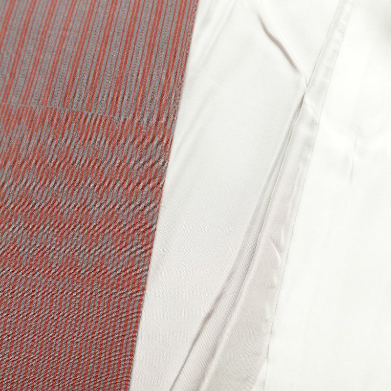小紋 美品 正絹 幾何学柄・抽象柄 袷仕立て 小豆・エンジ_画像23