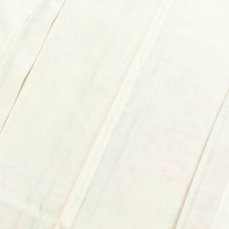 小紋 仕付け糸付き 総柄 正絹 花柄 袷仕立て ベージュ_画像25