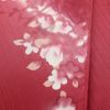 小紋 良品 しつけ糸付き 総柄 正絹 花柄 袷仕立て 赤・朱_画像5