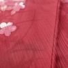小紋 良品 しつけ糸付き 総柄 正絹 花柄 袷仕立て 赤・朱_画像9