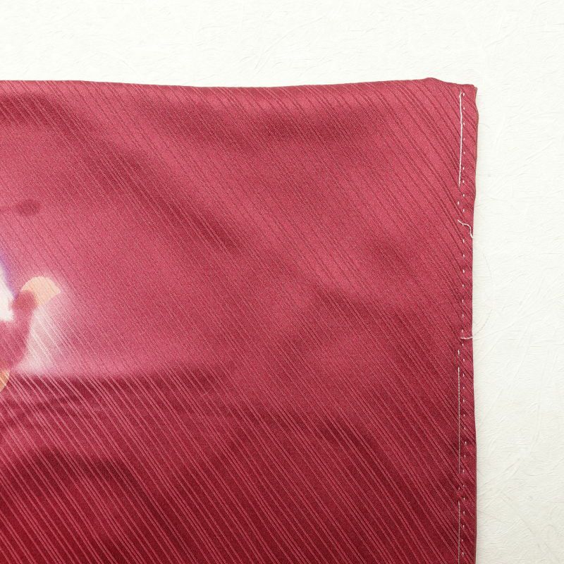 小紋 良品 しつけ糸付き 総柄 正絹 花柄 袷仕立て 赤・朱_画像15