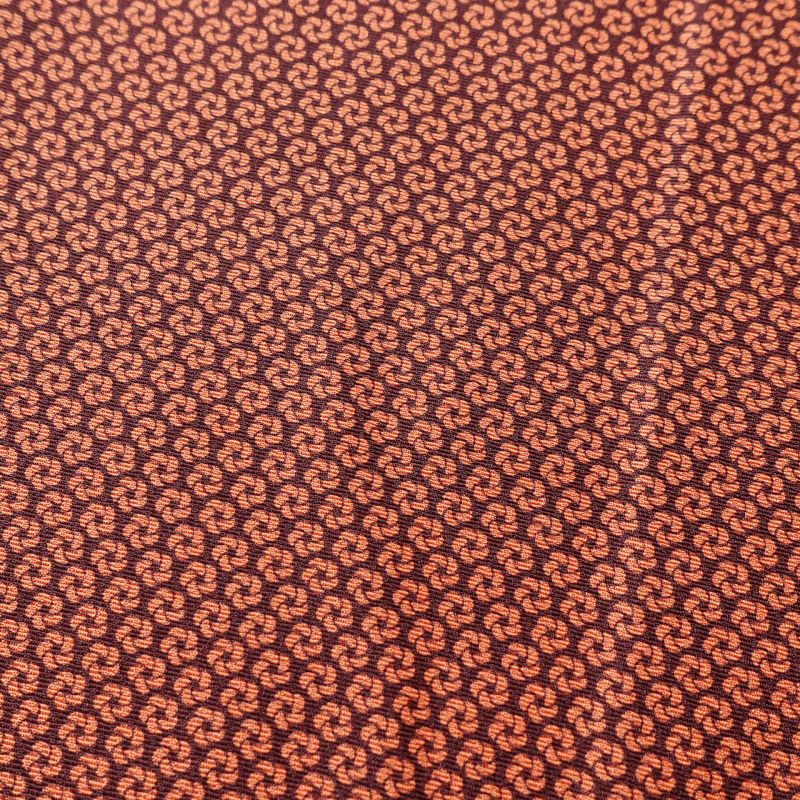 小紋 良品 着物 総柄 正絹 モダン風 古典柄 袷仕立て 橙_画像6