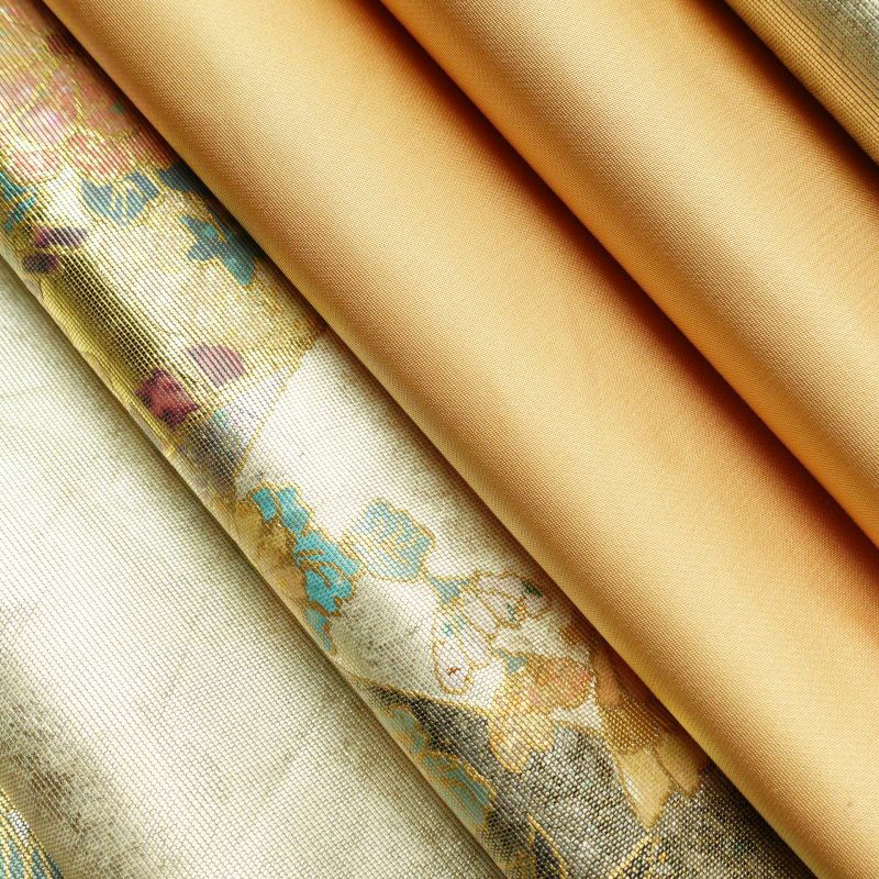 袋帯 手織螺鈿裁金箔 六通柄 良品 フォーマル用 正絹 花柄 金・銀_画像30