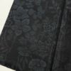 紬 良品 正絹 花柄 袷仕立て 黒地 青・紺 大きいサイズ_画像11