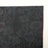 紬 良品 正絹 花柄 袷仕立て 黒地 青・紺 大きいサイズ_画像16