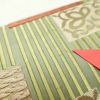 袋帯 唐織草木染 六通柄 一般用 正絹 幾何学柄・抽象柄 緑・うぐいす色_画像9