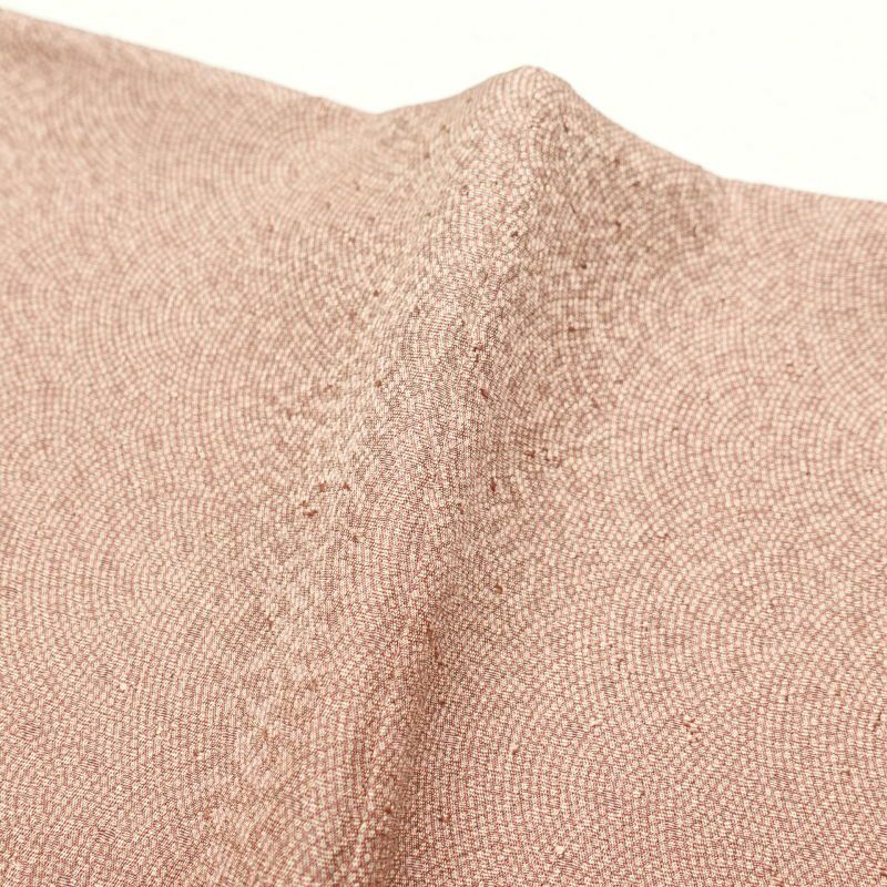 付け下げ 鮫小紋 正絹 その他の柄 袷仕立て 小豆・エンジ_画像25