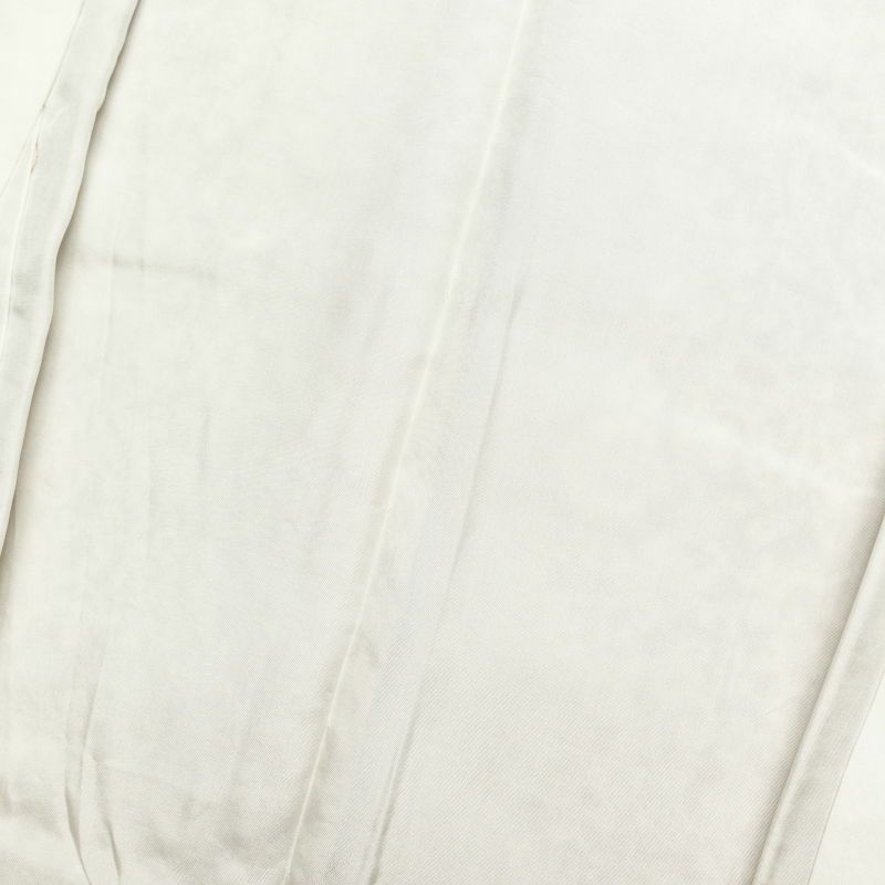 小紋 縮緬 総柄 正絹 木の葉・植物柄 袷仕立て 黄・黄土色_画像24