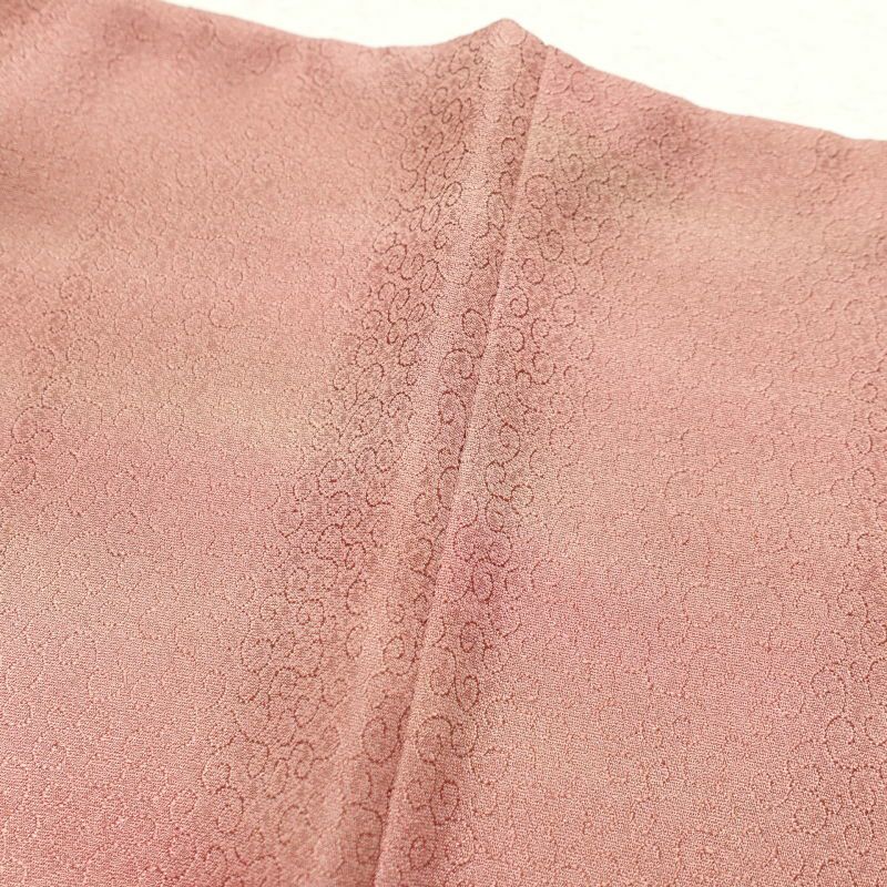 訪問着 銀駒刺繍 一つ紋付き 正絹 花柄 袷仕立て ピンク_画像26