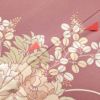 付け下げ 刺繍 正絹 花柄 袷仕立て 小豆・エンジ_画像9