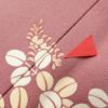 付け下げ 刺繍 正絹 花柄 袷仕立て 小豆・エンジ_画像11