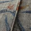 琉球紬 紬 良品 正絹 一部仕付け糸付き 木の葉・植物柄 袷仕立て グレー_画像8