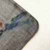 琉球紬 紬 良品 正絹 一部仕付け糸付き 木の葉・植物柄 袷仕立て グレー_画像17