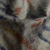 琉球紬 紬 良品 正絹 一部仕付け糸付き 木の葉・植物柄 袷仕立て グレー_画像34