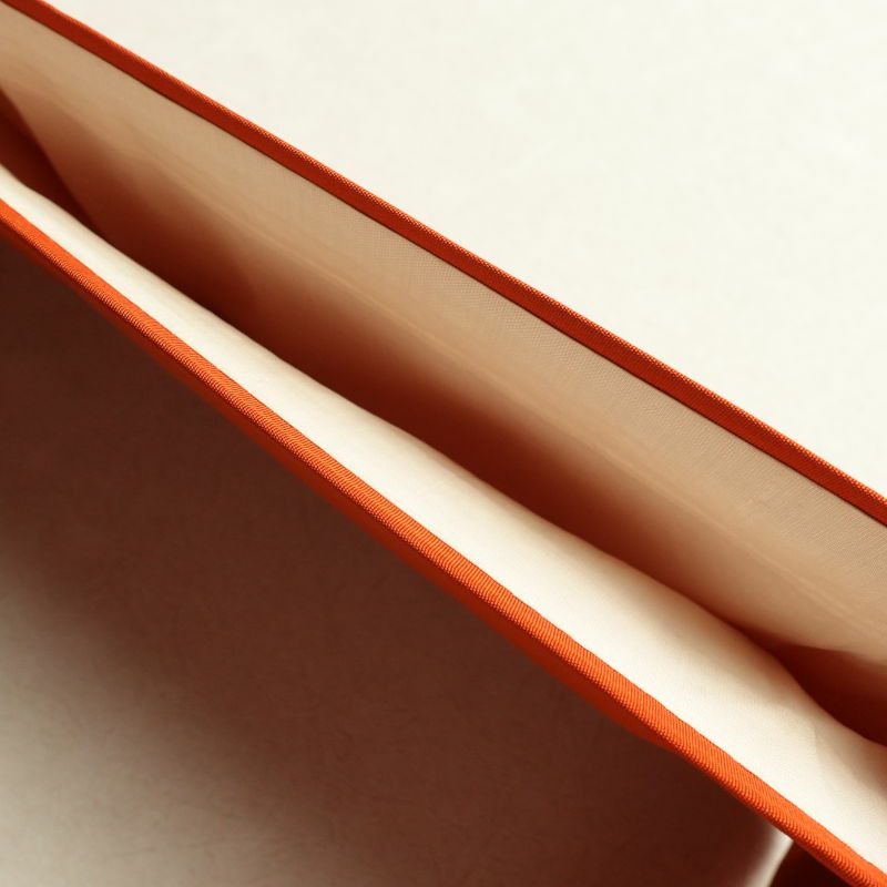 名古屋帯 塩瀬染 太鼓柄 正絹 古典柄 名古屋仕立て 橙_画像25