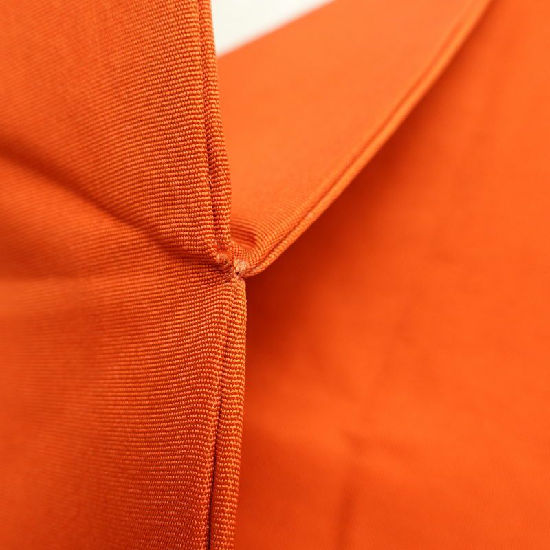 名古屋帯 塩瀬染 太鼓柄 正絹 古典柄 名古屋仕立て 橙_画像30