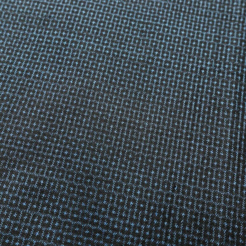 男性用 大島紬 着物 美品 証紙あり しつけ糸付き 正絹 亀甲柄 袷仕立て 青・紺_画像6