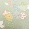 訪問着 良品 正絹 刺繍 金彩 花柄 袷仕立て 緑・うぐいす色_画像17