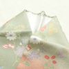 訪問着 良品 正絹 刺繍 金彩 花柄 袷仕立て 緑・うぐいす色_画像29