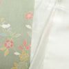 訪問着 良品 正絹 刺繍 金彩 花柄 袷仕立て 緑・うぐいす色_画像30