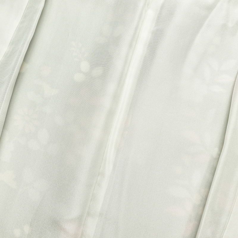 訪問着 良品 正絹 刺繍 金彩 花柄 袷仕立て 緑・うぐいす色_画像31