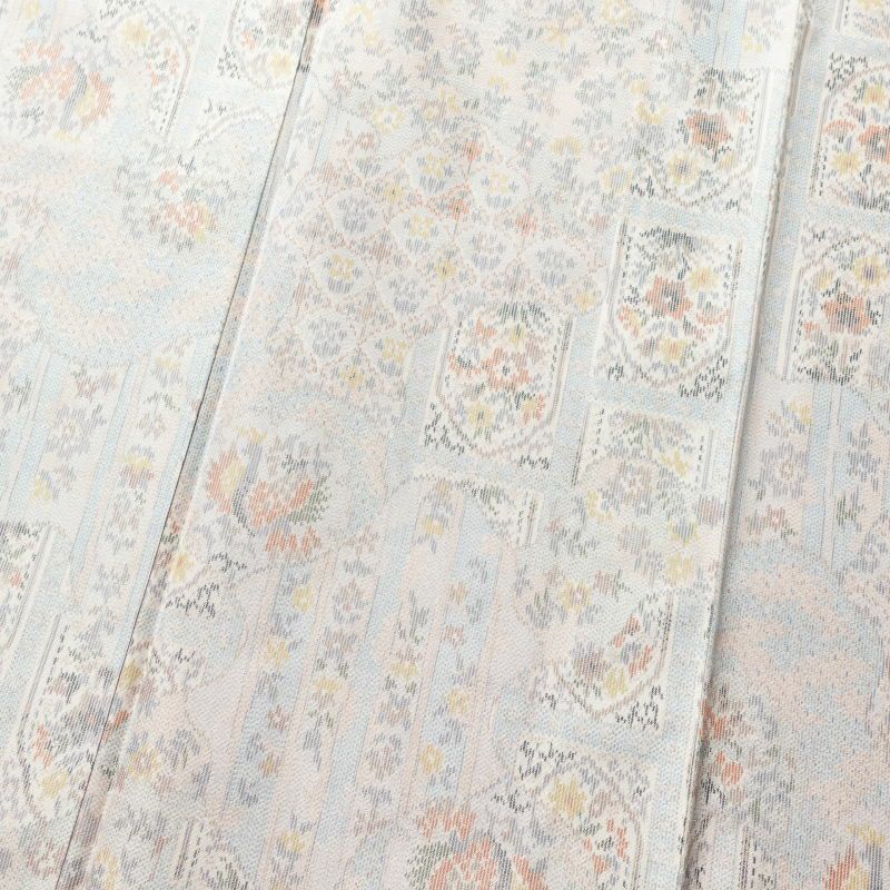 紬 美品 しつけ糸付き 正絹 幾何学柄・抽象柄 袷仕立て 青・紺_画像5