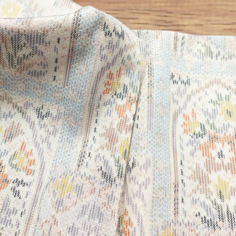 紬 美品 しつけ糸付き 正絹 幾何学柄・抽象柄 袷仕立て 青・紺_画像20