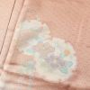 付け下げ スワトウ刺繍 一つ紋付き 綸子 正絹 ぼかし 花柄 袷仕立て ピンク_画像8