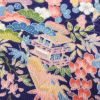 小紋  縮緬 しつけ糸付き 総柄 正絹 古典柄 袷仕立て 青・紺_画像6