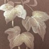訪問着 清裳 良品 しつけ糸付き 縮緬 一つ紋付き 共八掛 刺繍 正絹 木の葉・植物柄 袷仕立て 茶_画像6
