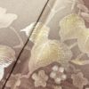 訪問着 清裳 良品 しつけ糸付き 縮緬 一つ紋付き 共八掛 刺繍 正絹 木の葉・植物柄 袷仕立て 茶_画像8
