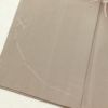訪問着 清裳 良品 しつけ糸付き 縮緬 一つ紋付き 共八掛 刺繍 正絹 木の葉・植物柄 袷仕立て 茶_画像11