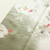 付け下げ 正絹 刺繍 箔 古典柄 袷仕立て ますいわ屋 緑・うぐいす色_画像6