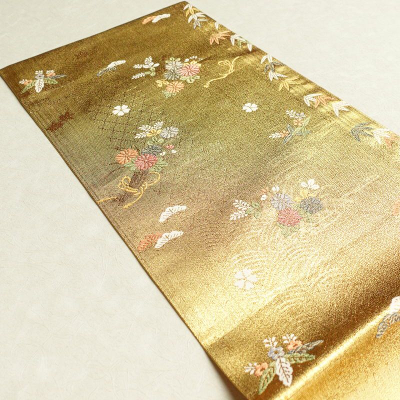 袋帯 六通柄 良品 フォーマル用 正絹 古典柄 金・銀_画像21