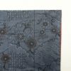 紬 しつけ糸付き 正絹 木の葉・植物柄 袷仕立て 青・紺_画像15
